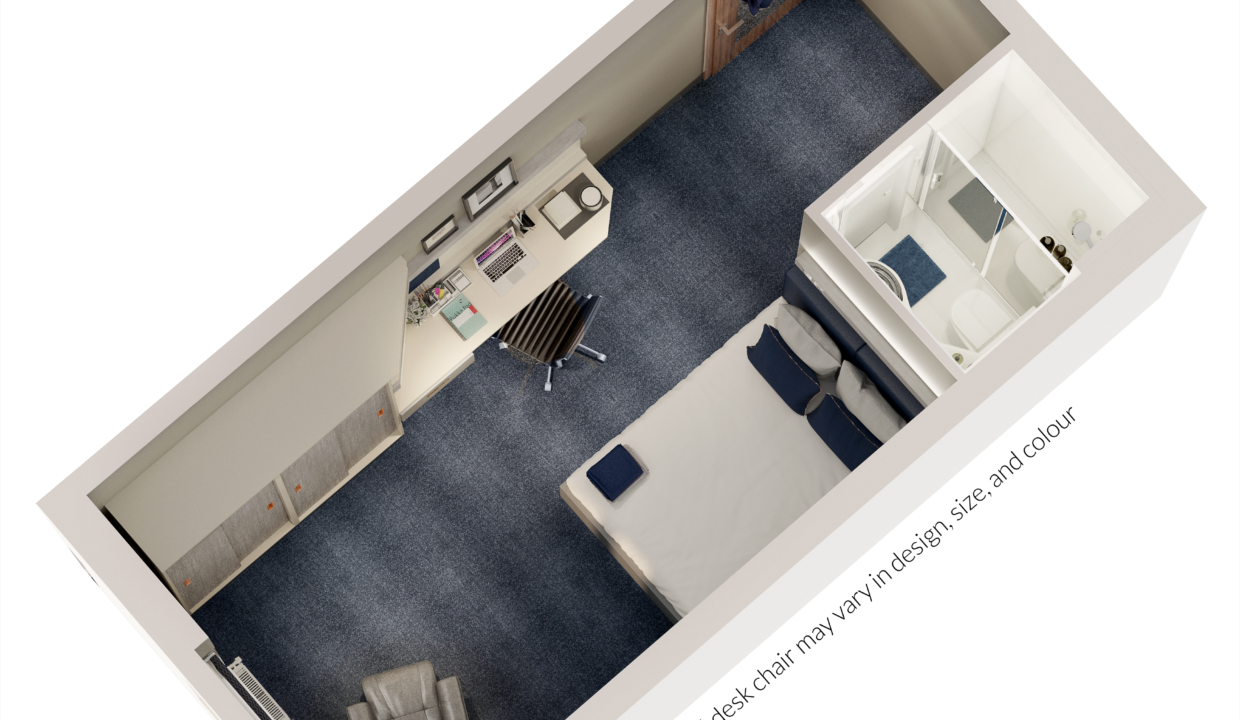 3D floorplan Diamond apartment Leicester